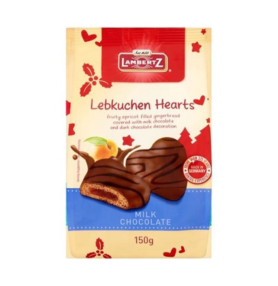 Lambertz Lebkuchen Hearts Dark Chocolate 150g