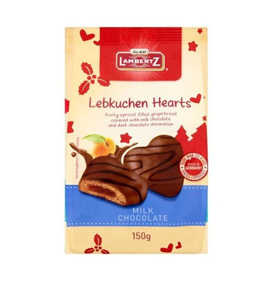 Lambertz Lebkuchen Hearts Dark Chocolate 150g