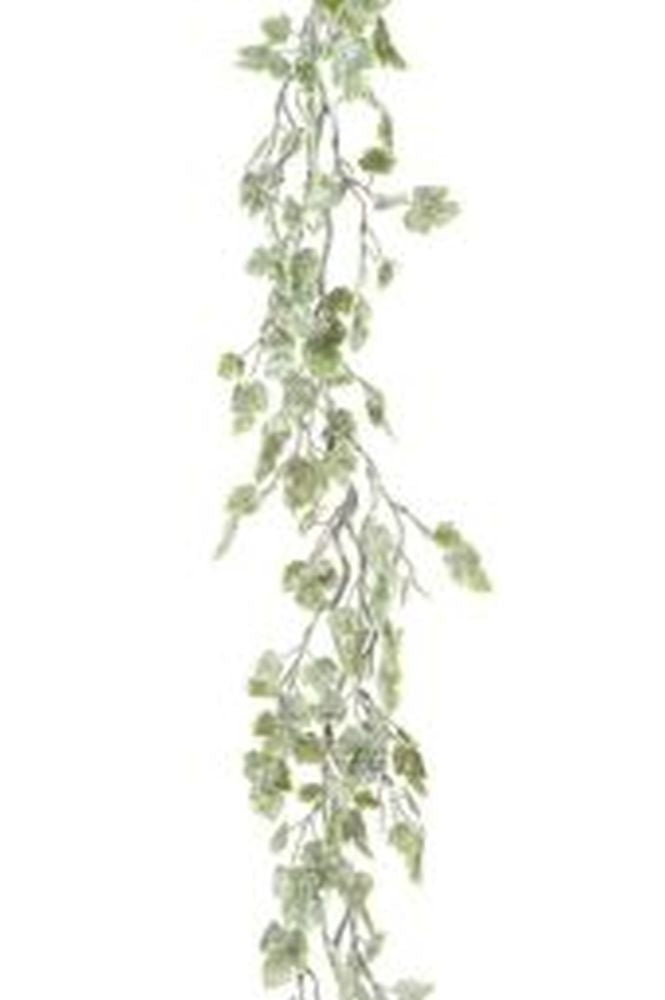 Snowy Grape Leaf Garland 172cm