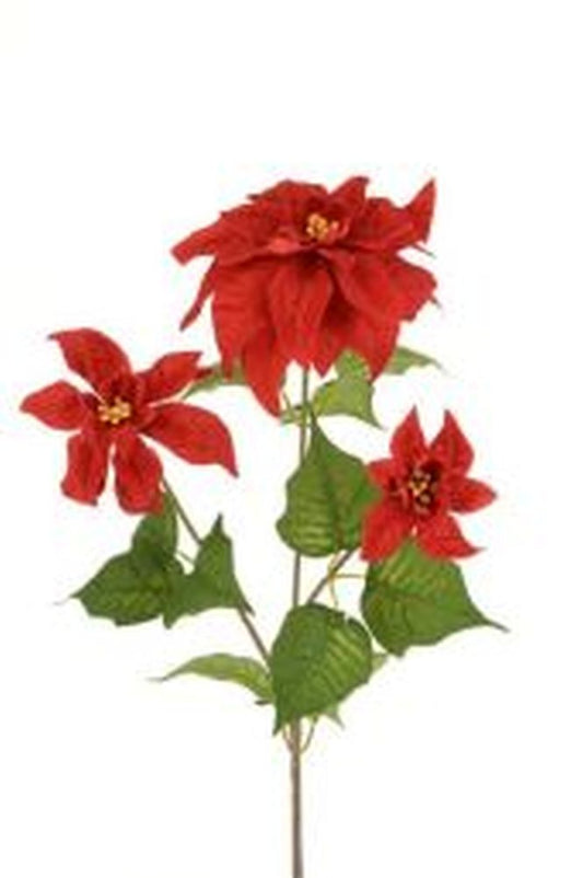 Poinsettia Spray x 3 64cm