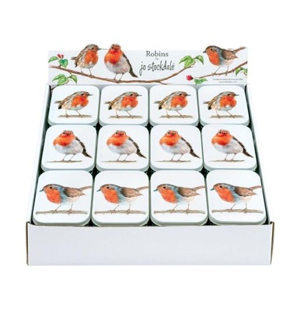 TIN TREATS Jo Stockdale Robins Tin - Peppermint Creams 80g