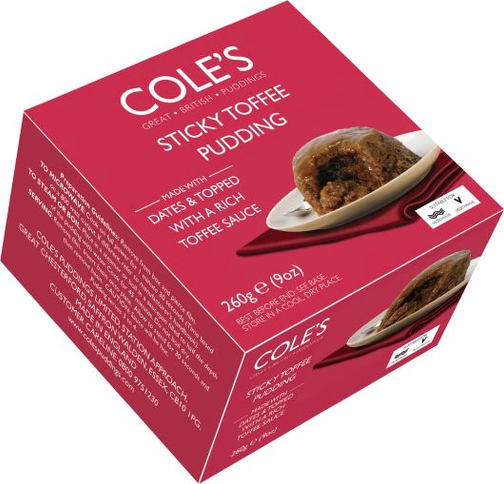 Cole's Puddings Sticky Toffee Steamed Pudding 260g