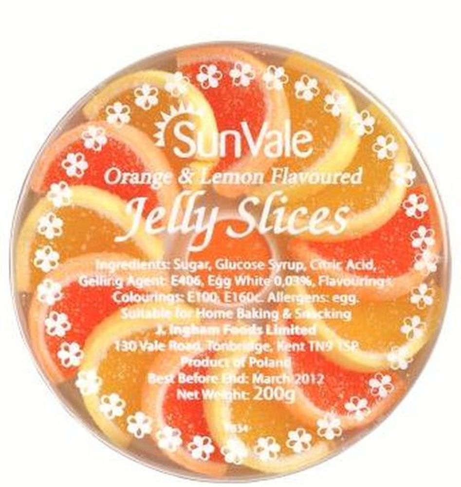 Sunvale Orange & Lemon Jelly Slices 200g