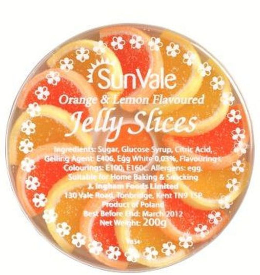 Sunvale Orange & Lemon Jelly Slices 200g