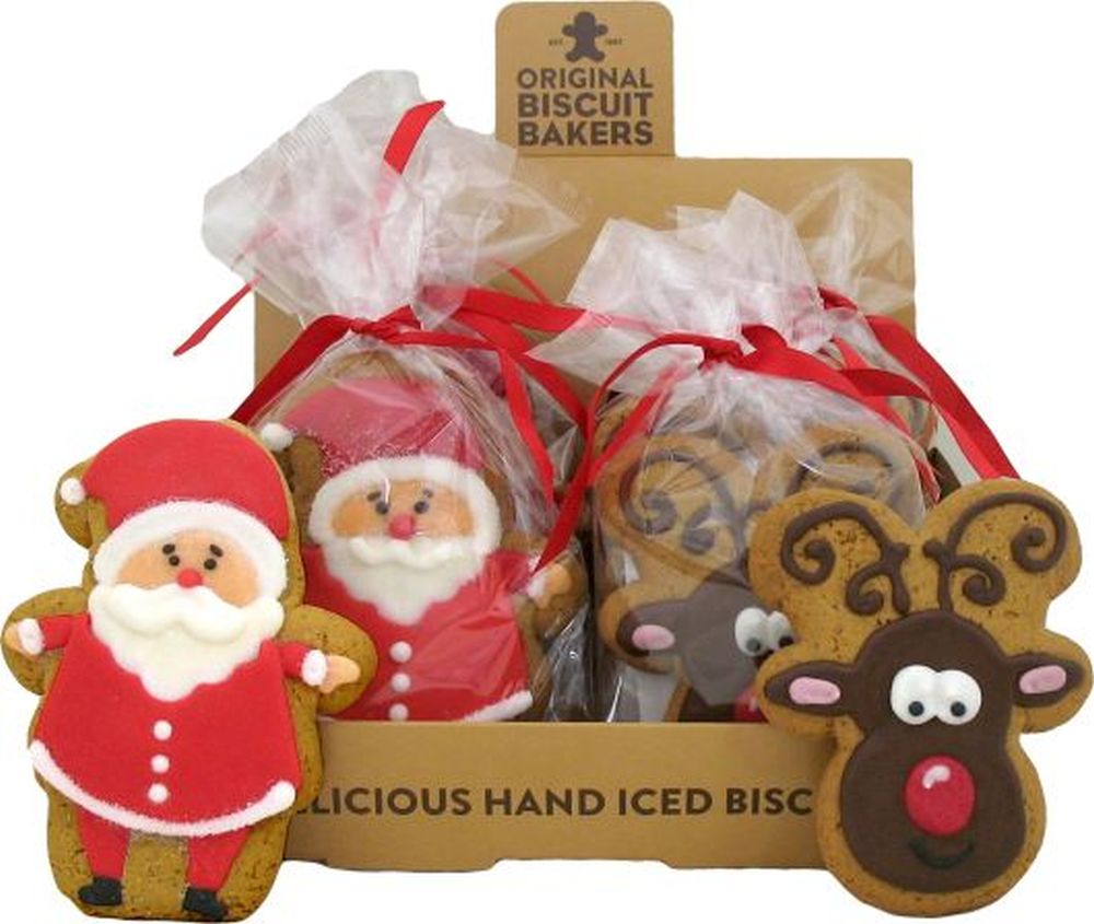 ORIGINAL BISCUIT BAKERS Santa & Reindeer Gingerbread 75g/50g