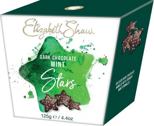ELIZABETH SHAW Dark Chocolate Mint Stars 125g