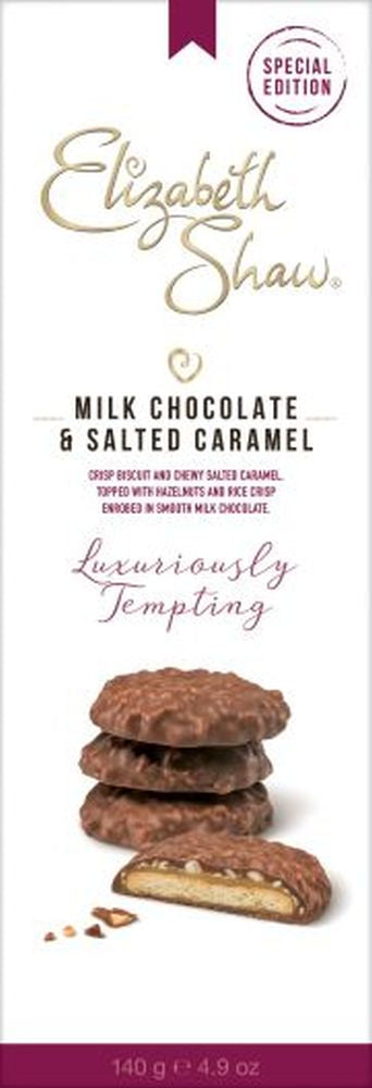 ELIZABETH SHAW Milk Chocolate & Salted Caramel Biscuits 140g