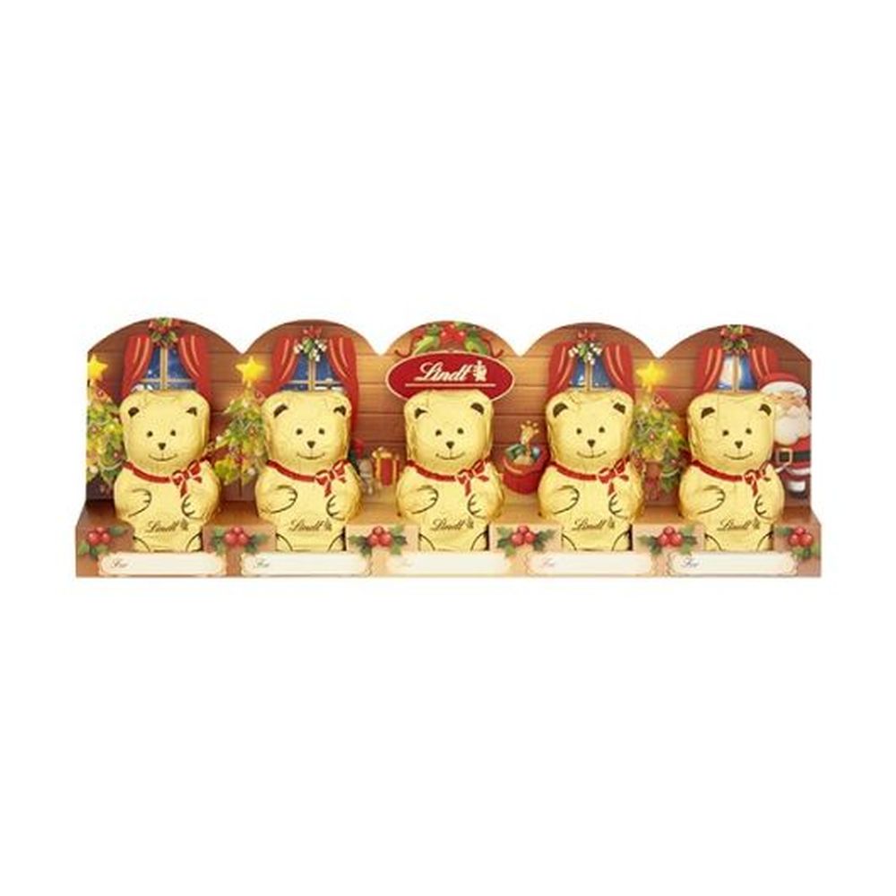 LINDT Milk Chocolate Bear - 5 pack 50g