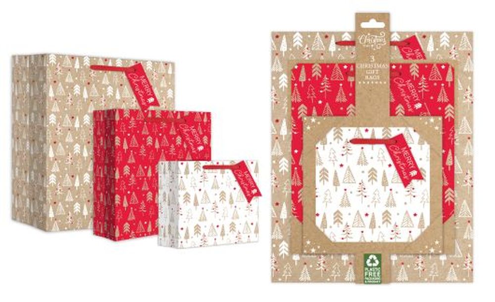 ECO TREE GIFT BAGS PACK OF 3
