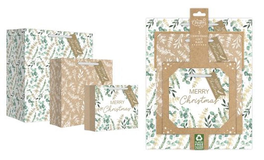 ECO EUCALYPTUS GIFT BAGS PACK OF 3