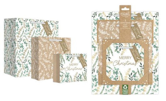 ECO EUCALYPTUS GIFT BAGS PACK OF 3