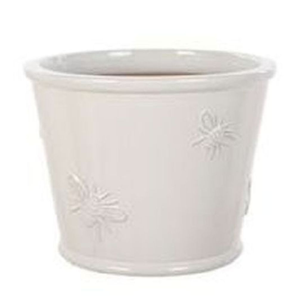 CREAM BEE POT 38CM