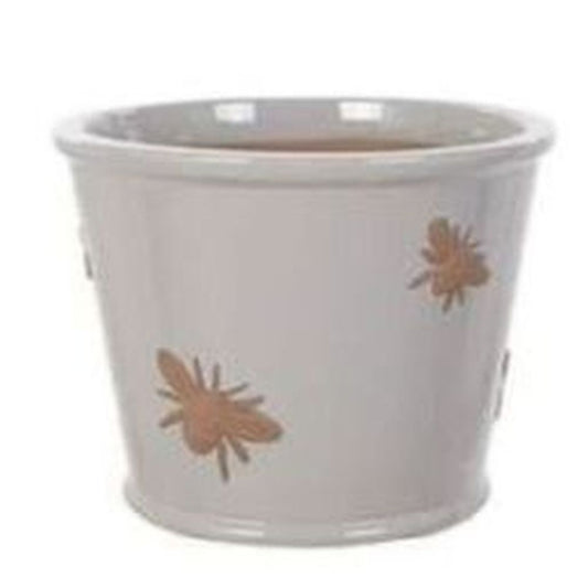 GREY BEE POT 19CM