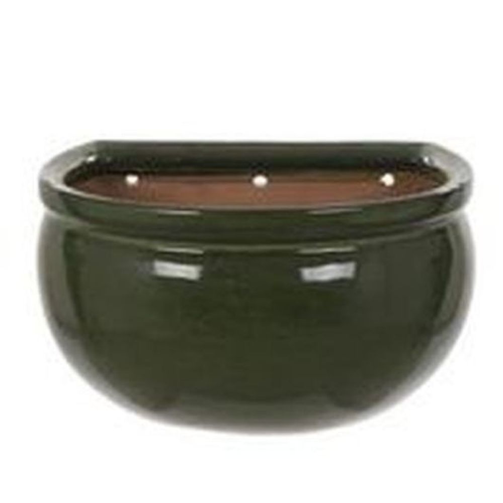 34CM WALL POT GREEN