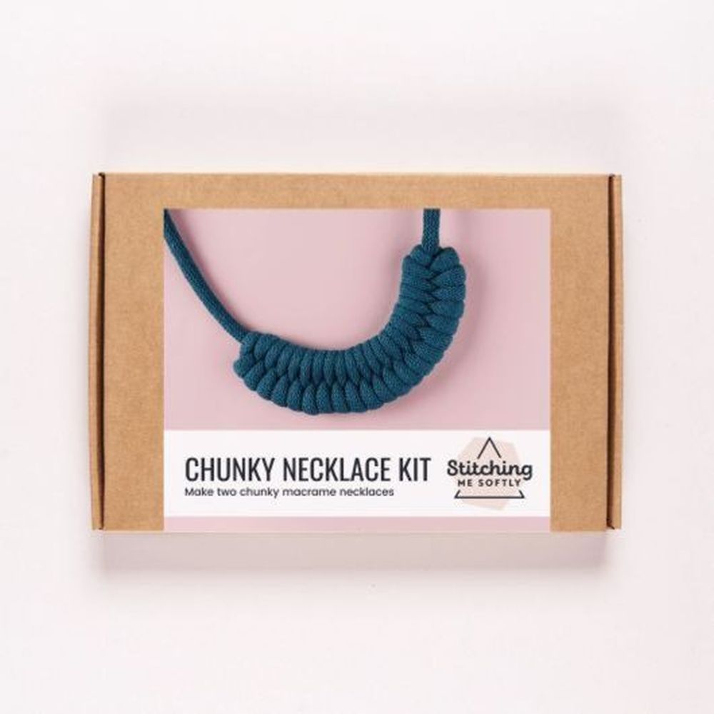 Chunky Necklace Kit - Mustard and Teal