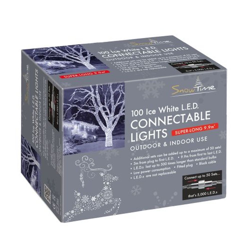 Connectable Icicle Lights White 100