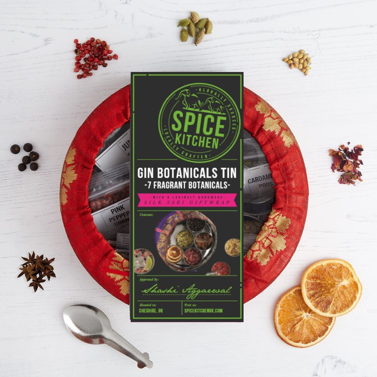 Gin Botanicals Tin + Silk Wrap