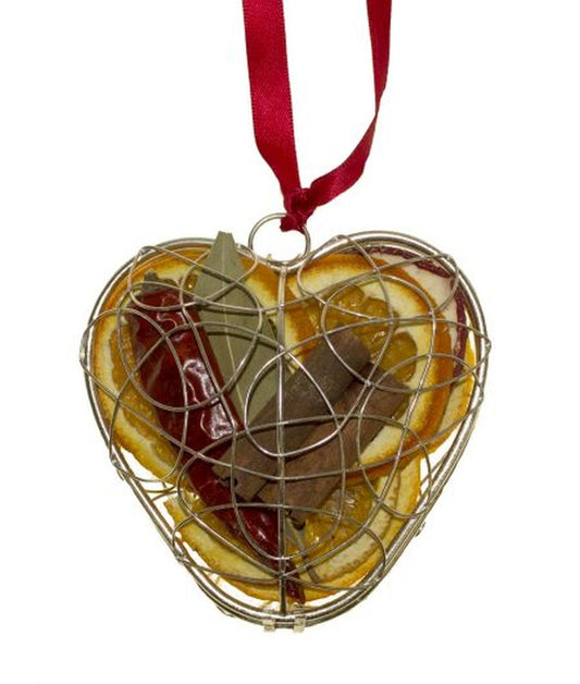Hanging Silver Heart 10cm