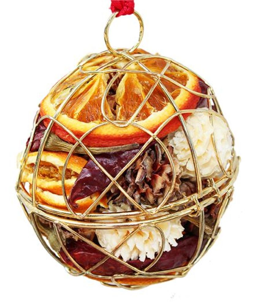 Cone Hanging Cage - Gold